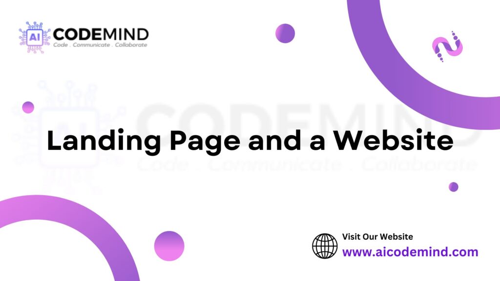Landing Page and a Website